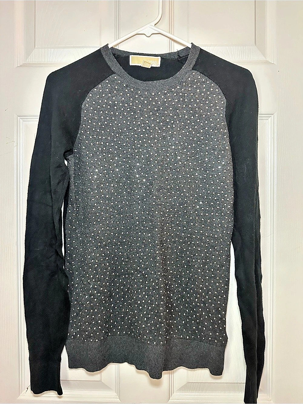 Michael Kors Studded Knit Sweater Black Small
